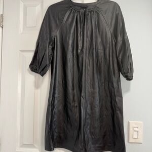 Who What Wear Black Pleated Dress 3/4 Raglan Sleeves